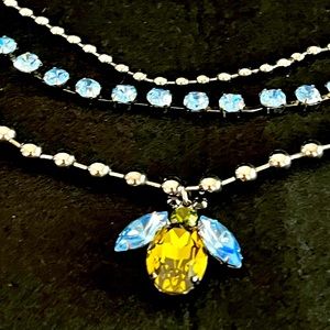 Vintage Coach Jeweled Bee Necklace